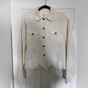 POL Cream Jean Jacket for Women